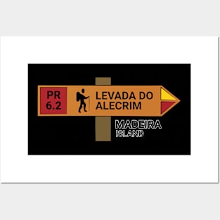 Madeira Island PR6.2 LEVADA DO ALECRIM wooden sign Posters and Art